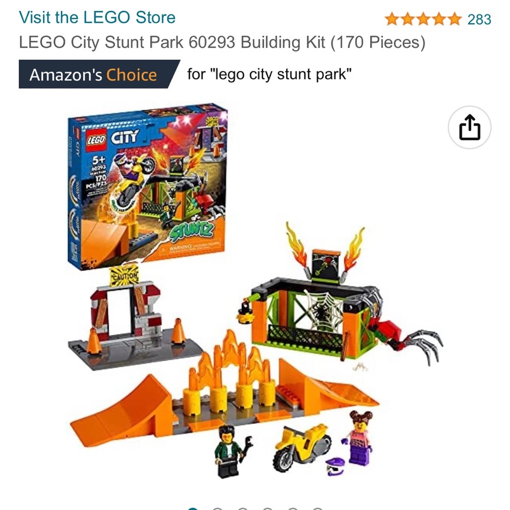 NWT Lego City Stunt Park 60293